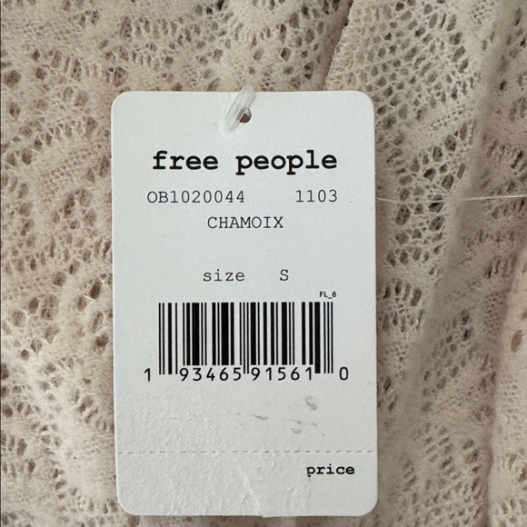 NWT Ivory Free People lace insert pullover - Picture 6 of 6